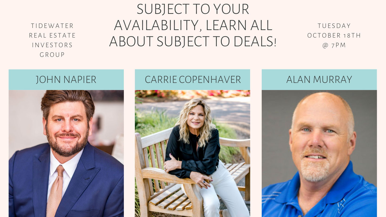 TRIG Subject To your availability, learn all about Subject To Deals!